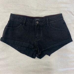 RVCA Women's black Denim Jean Shorts